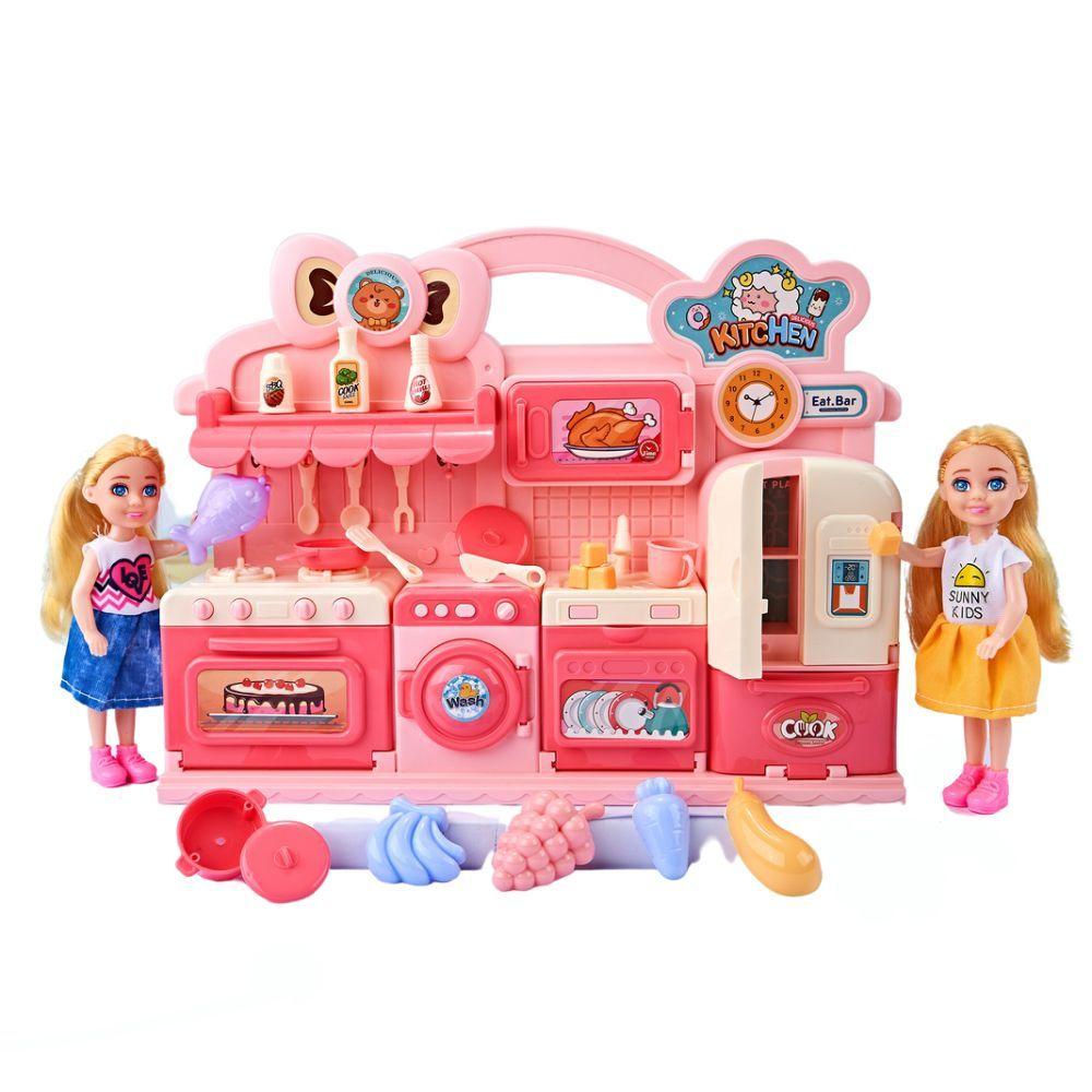 Set de Cocina y Muñecas Juguete Didáctico Mini Kitchen-0