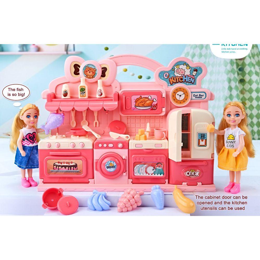 Set de Cocina y Muñecas Juguete Didáctico Mini Kitchen-2