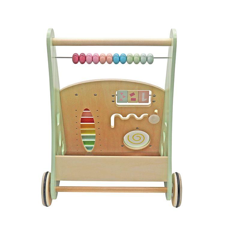 Correpasillo Andador Madera con Centro de Actividades Verde-3