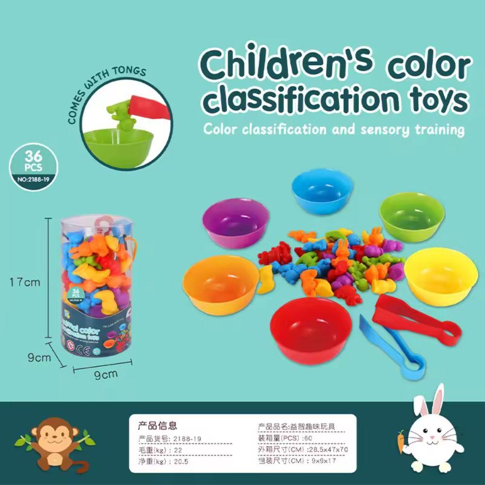 Juguete Clasificación Colores y Animalitos Montessori 36pcs-6