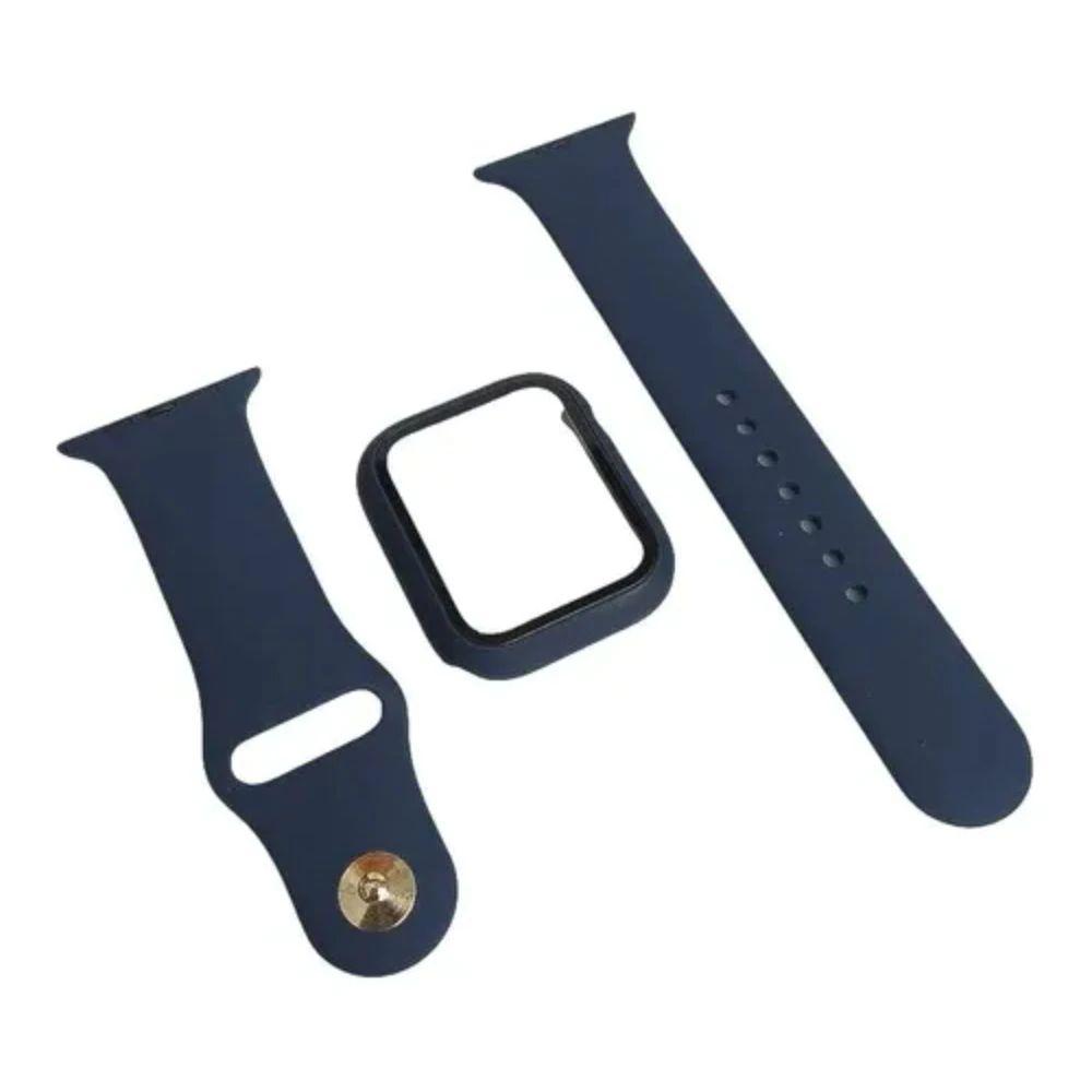 Correa + Carcasa Compatible c/ Apple Watch 42/44mm Azul-3