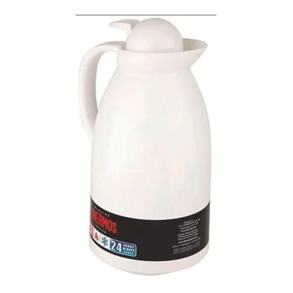 Jarra Thermos 1,5 Lts Blanca Interior Vidrio-1