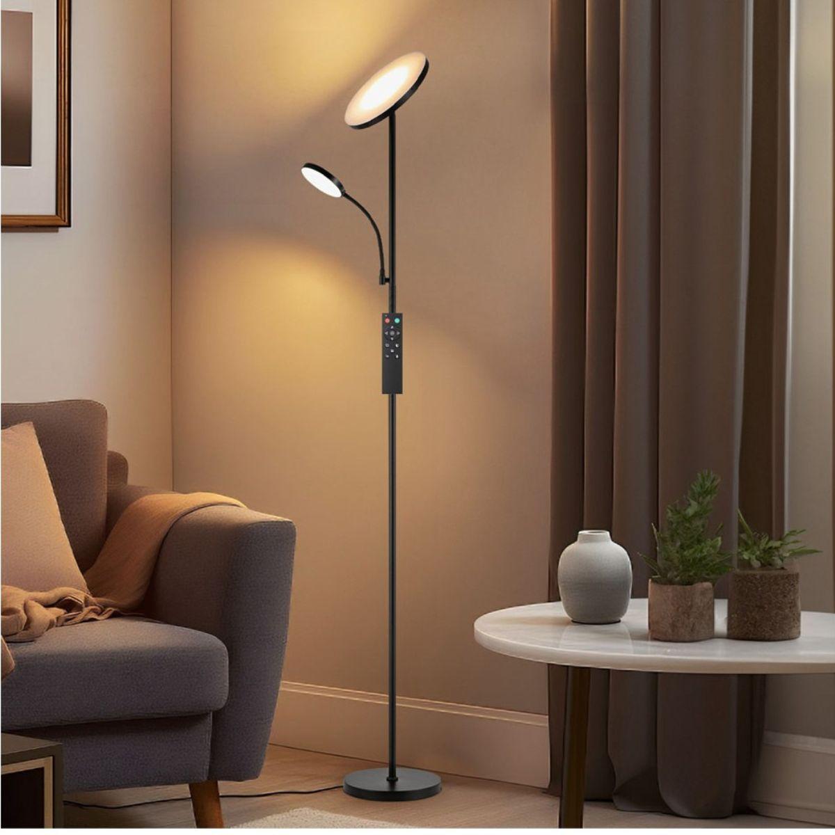 Lampara de Pie Luz Led Ajustable con Control Remoto Vansbro-1