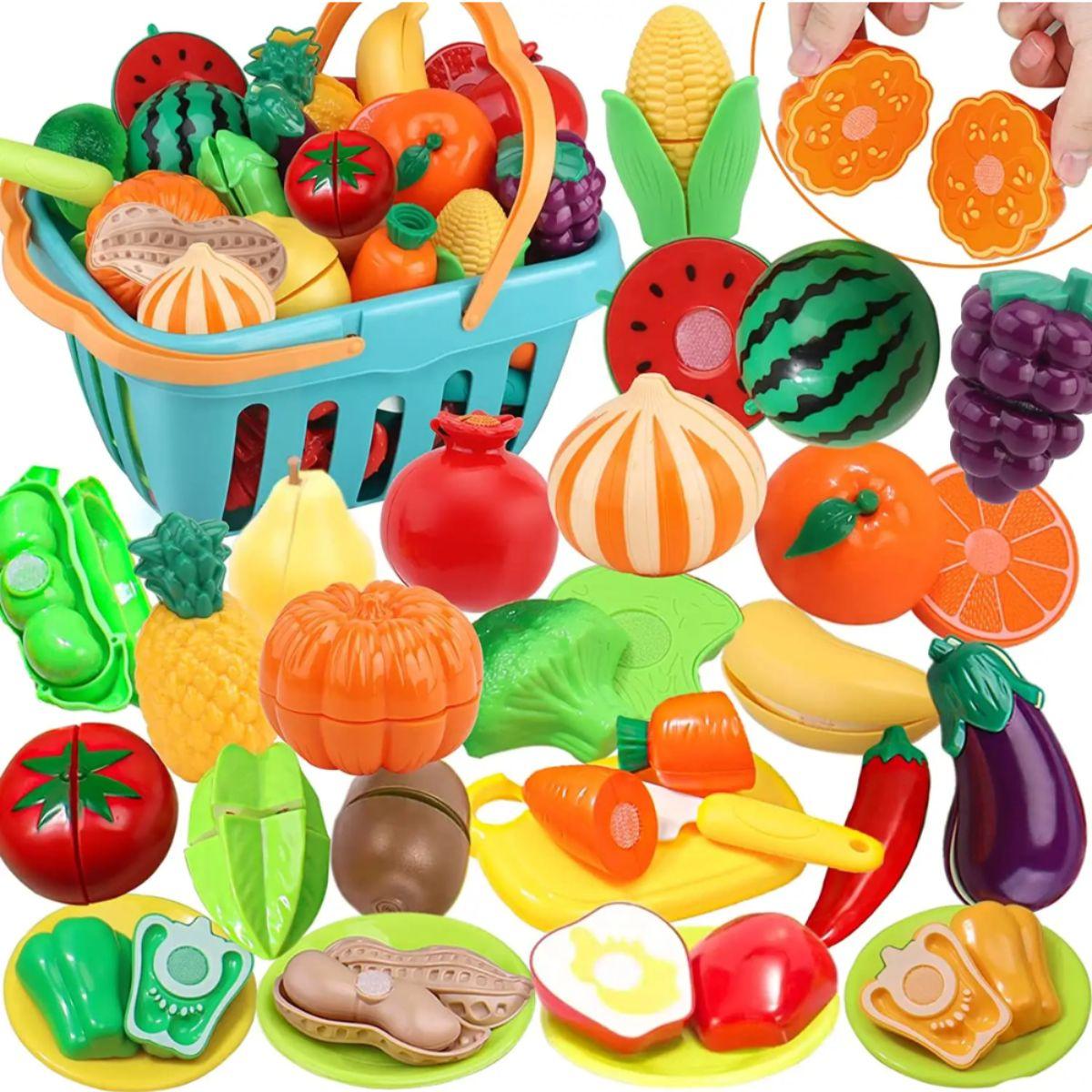 Set de Frutas y Verduras con Canasto 86 piezas-0