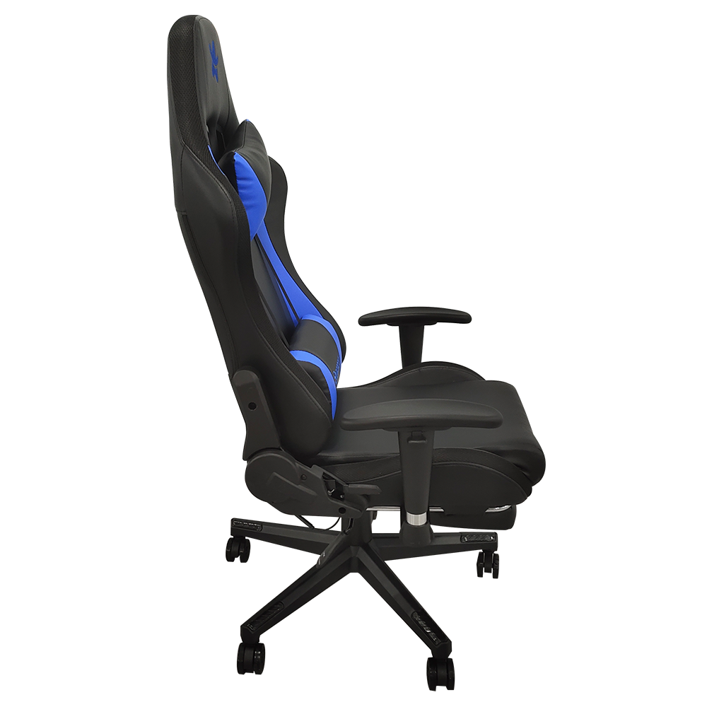 Silla Gamer Pro RGB Reclinable 180 ReposaPies Azul Spacezat-2