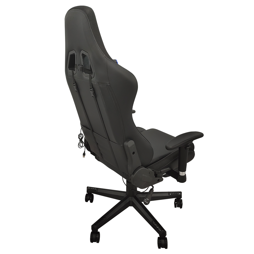 Silla Gamer Pro RGB Reclinable 180 ReposaPies Azul Spacezat-3