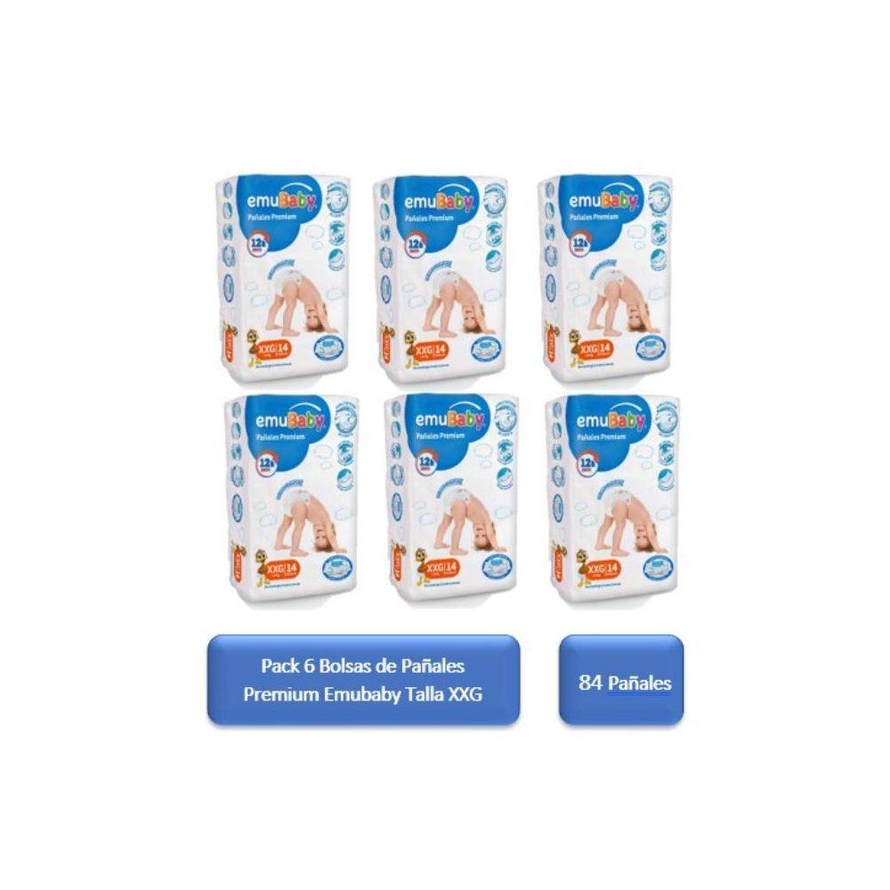 Pack 84u Pañales Premium Talla XXG +14Kg Emubaby-0