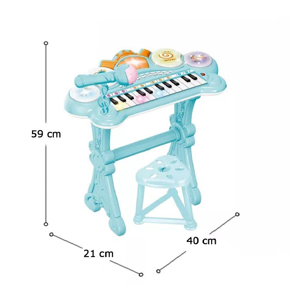 Piano Musical de Juguete Azul-1