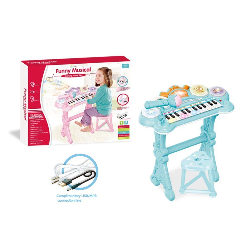 Piano Musical de Juguete Azul-2