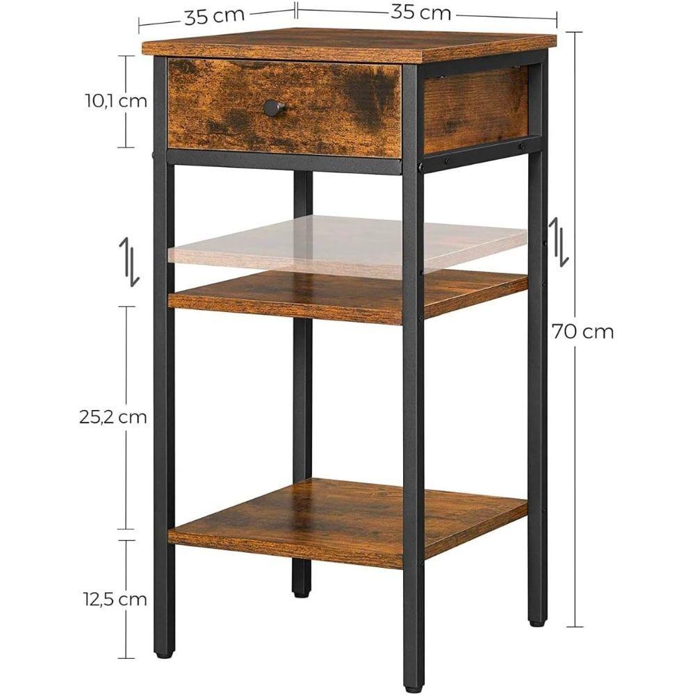 Velador con cajonera Vergen Estilo Industrial-2