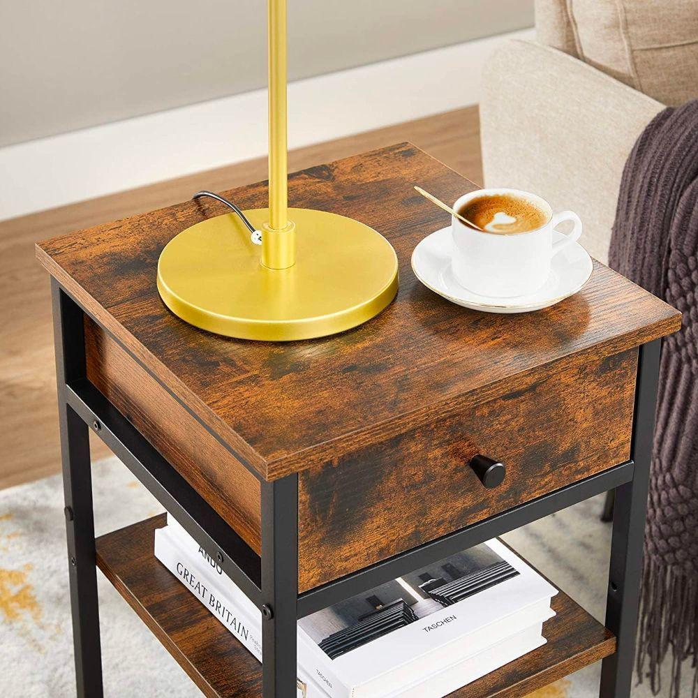 Velador con cajonera Vergen Estilo Industrial-4