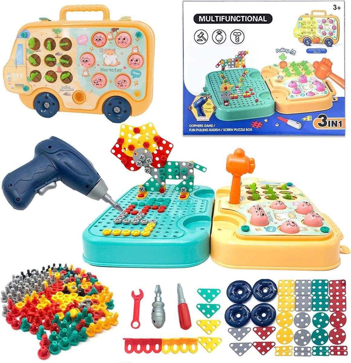 Maleta de Didáctica Juegos 3 en 1 con Taladro-1