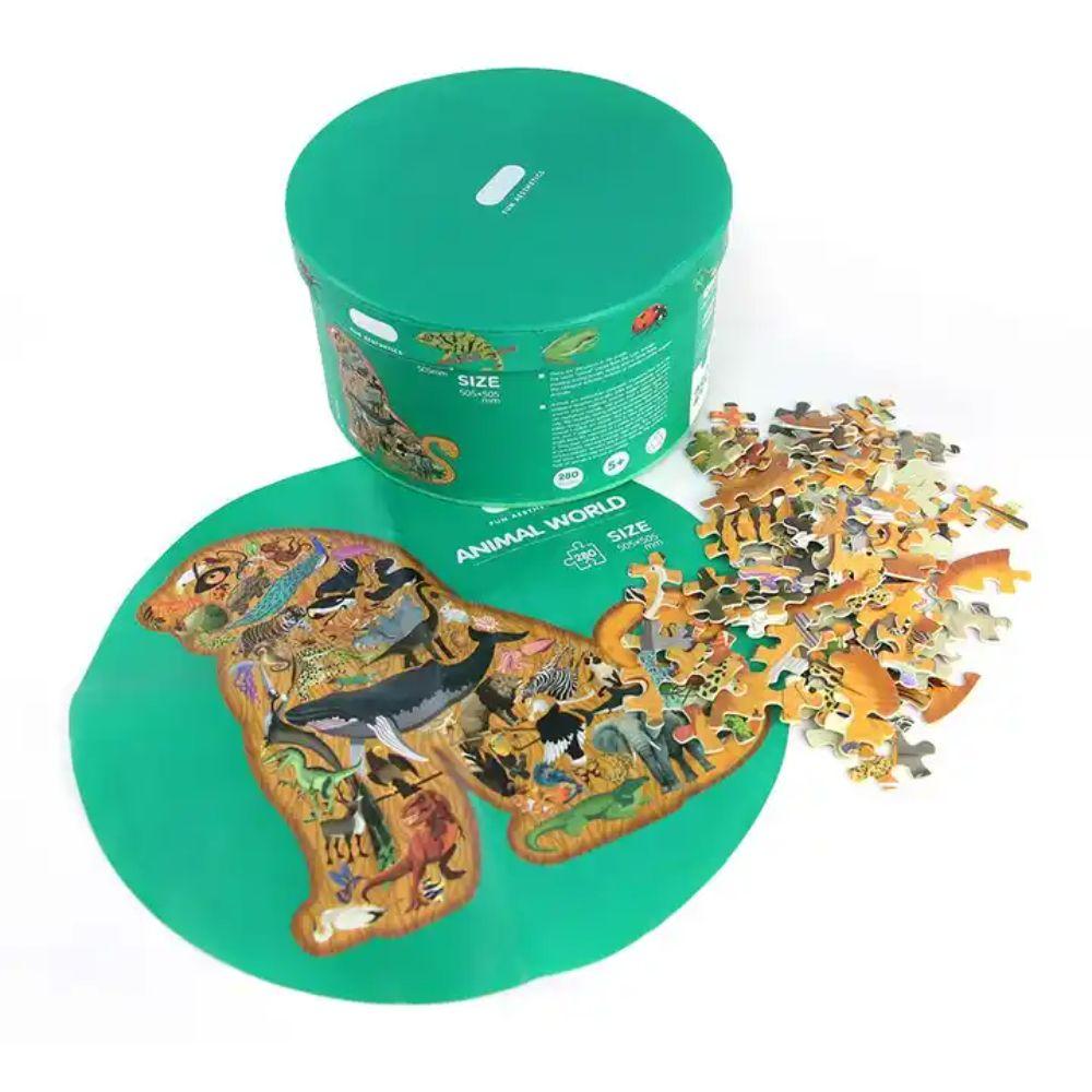 Puzzle Mundo Salvaje con Forma de Animal 280 piezas-3