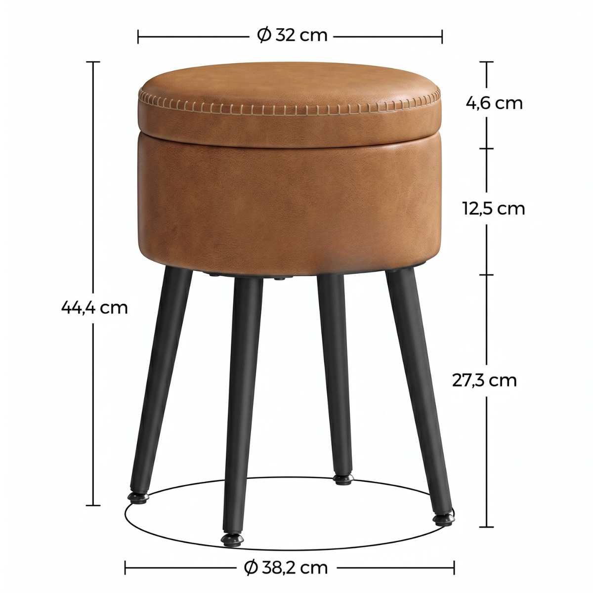 Silla Taburete Ecocuero Cafe Almacenamiento Tune-5