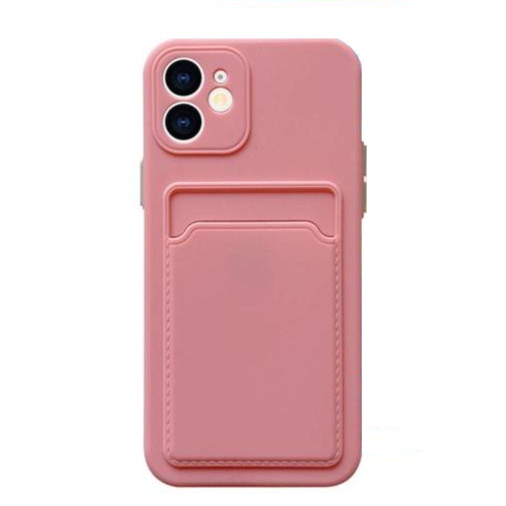 Carcasa c/ Tarjetero Rosada + Lámina compatible c/ iPhone 11-0