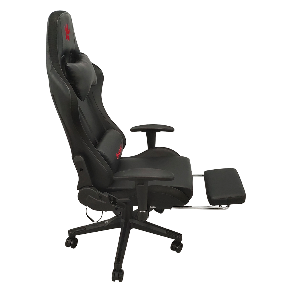 Silla Gamer Pro RGB Reclinable 180 ReposaPies Negra Spacezat-2