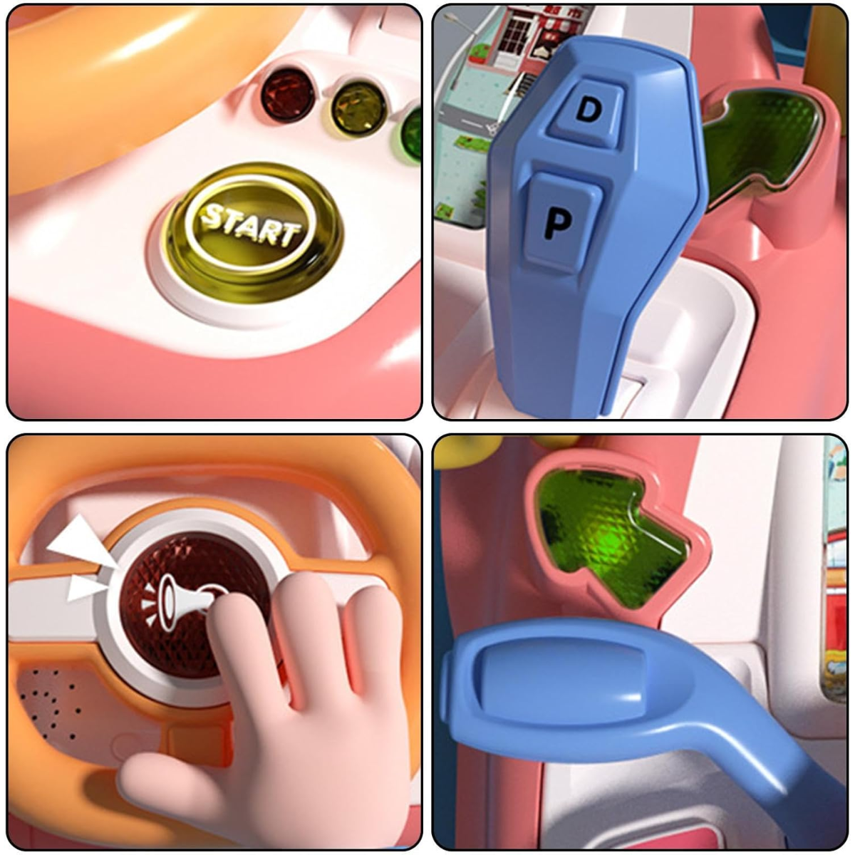 Juego Simulación Interactivo Volante Conducción Auto-3