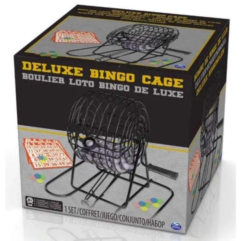 Set Completo Bingo Clásico de Lujo Tómbola Metálica-5