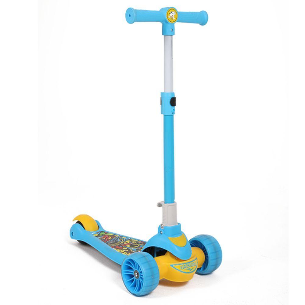 Scooter Infantil con Luces Altura y Ajustable Azul-0