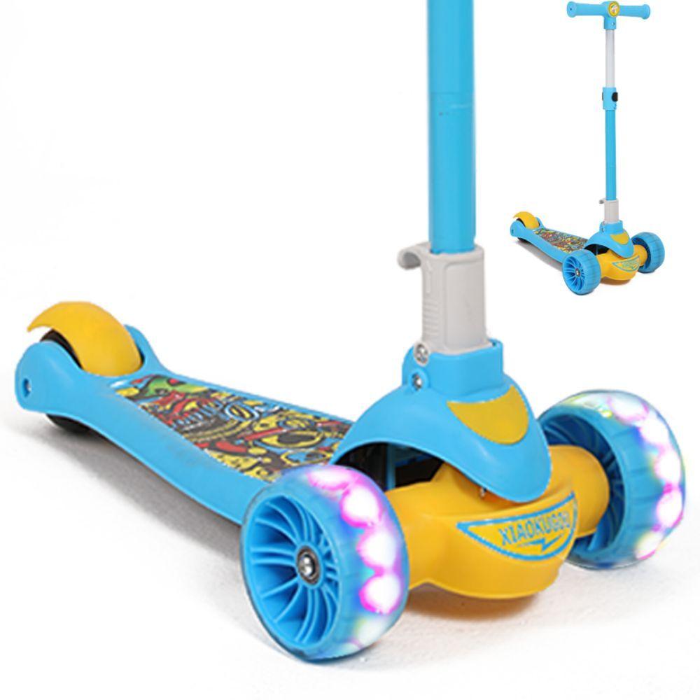 Scooter Infantil con Luces Altura y Ajustable Azul-1
