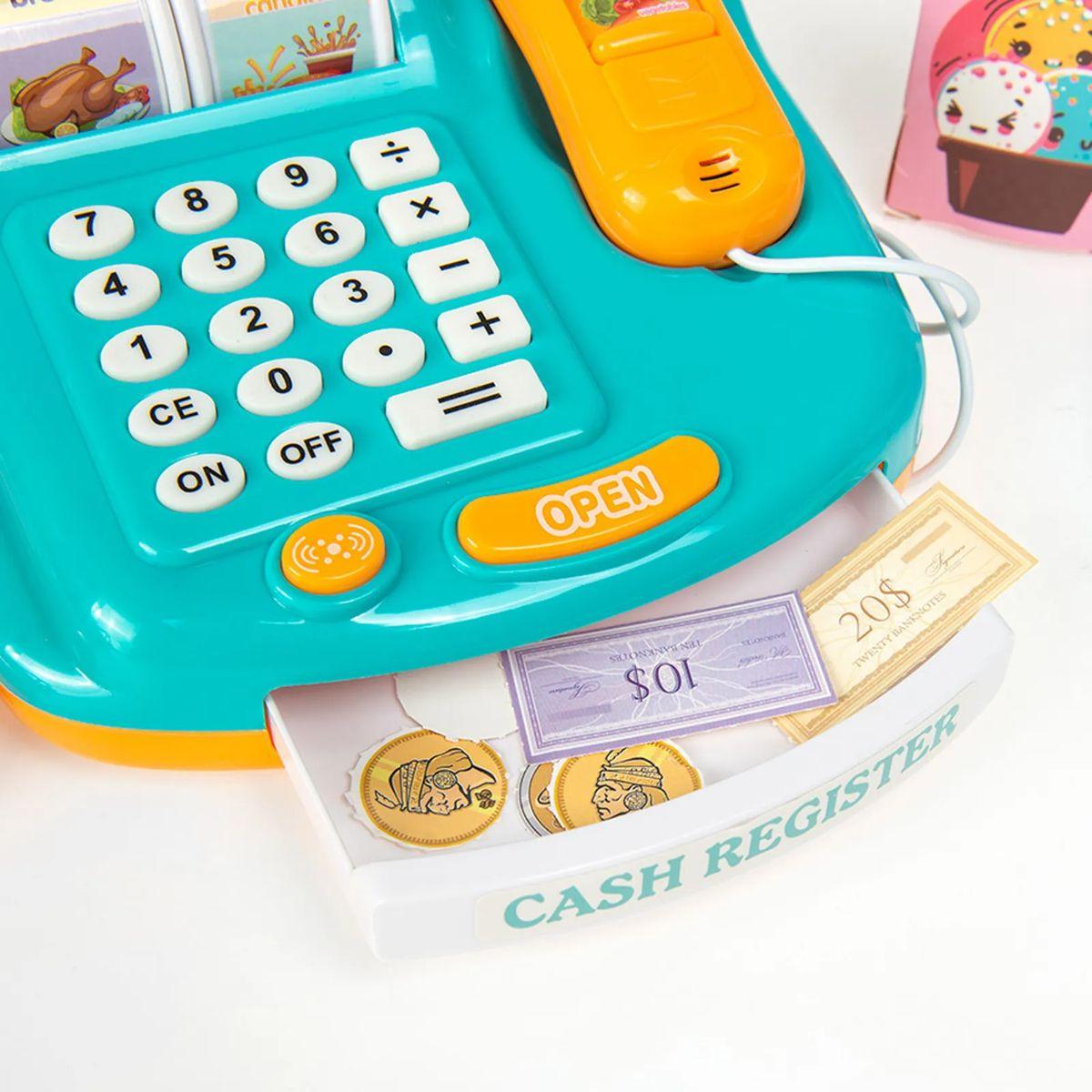 Caja Registradora con Canasto Supermercado Luces y Sonidos-2