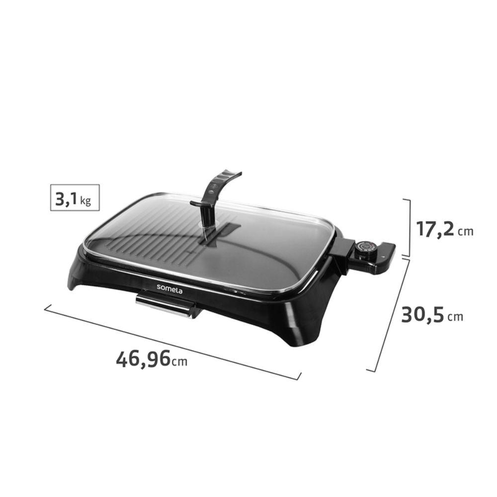 Parrilla Eléctrica Somela Anti-adherente Chef Grill-3