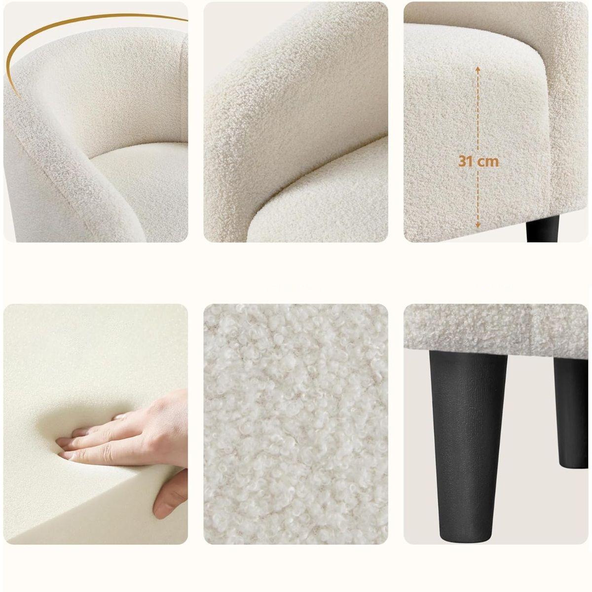Poltrona Tela Bucle Curva Kolari-4