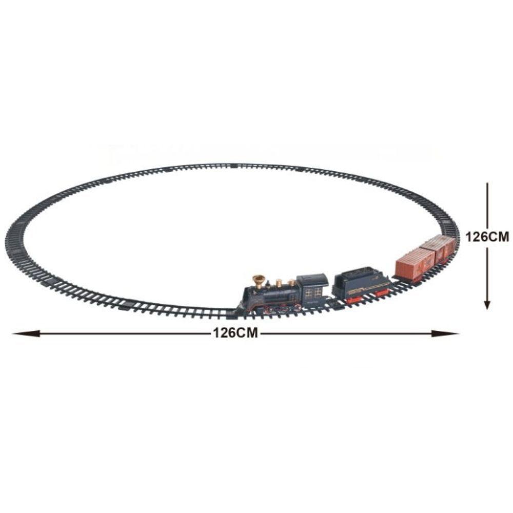 Tren Clásico Realista con Vapor Luces y Sonidos 126cm-4