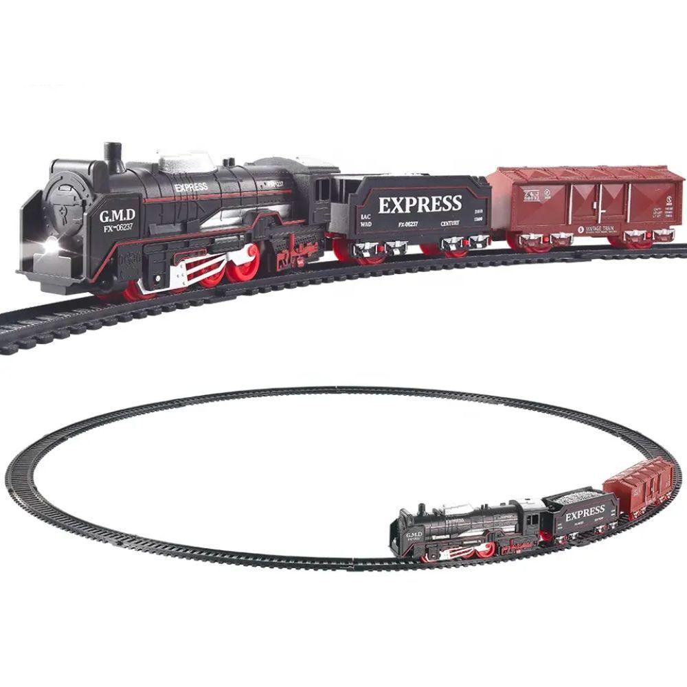 Tren Clásico Realista con Vapor Luces y Sonidos 126cm-5