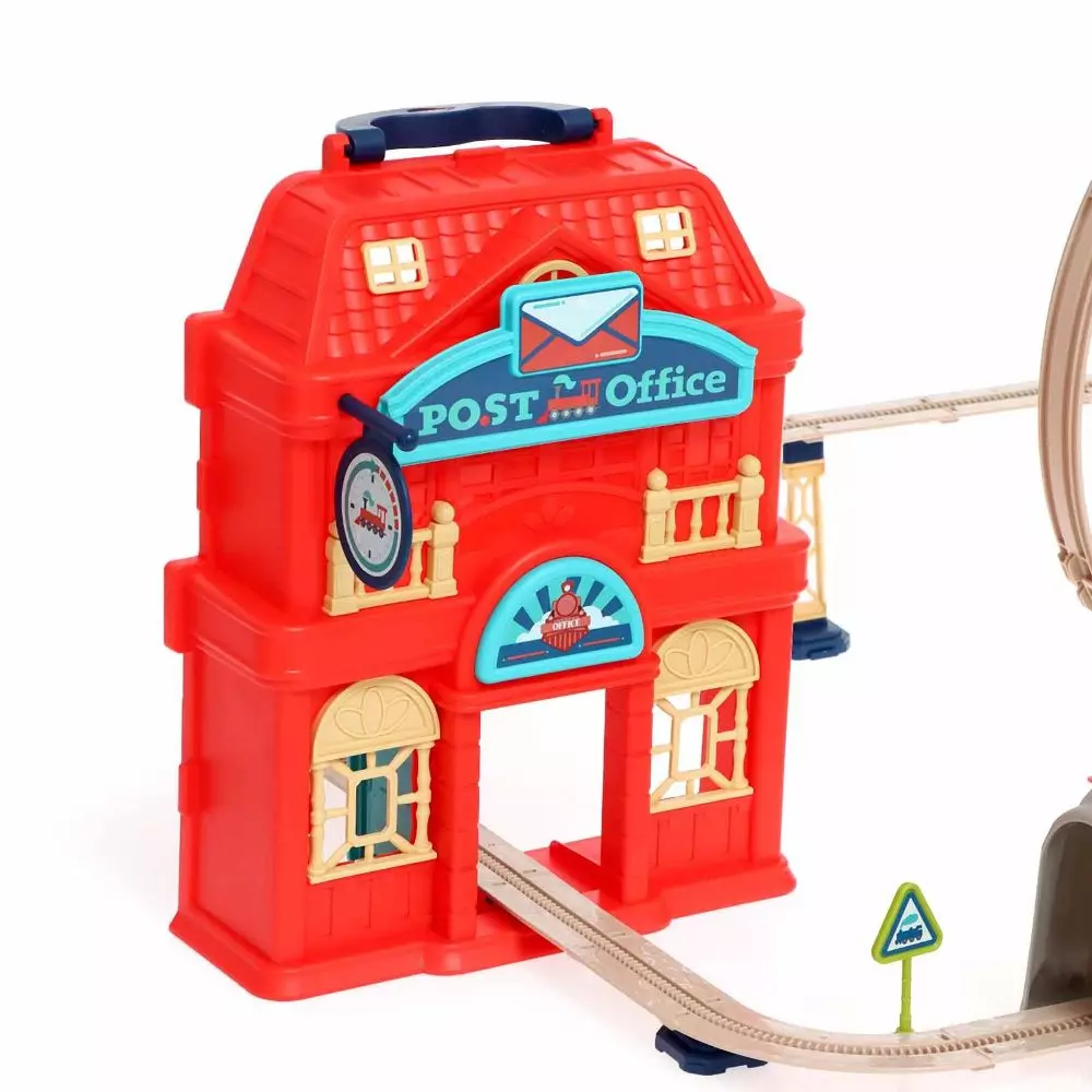 Maletin con Pista de Auto de Trenes Armable 83 piezas-1