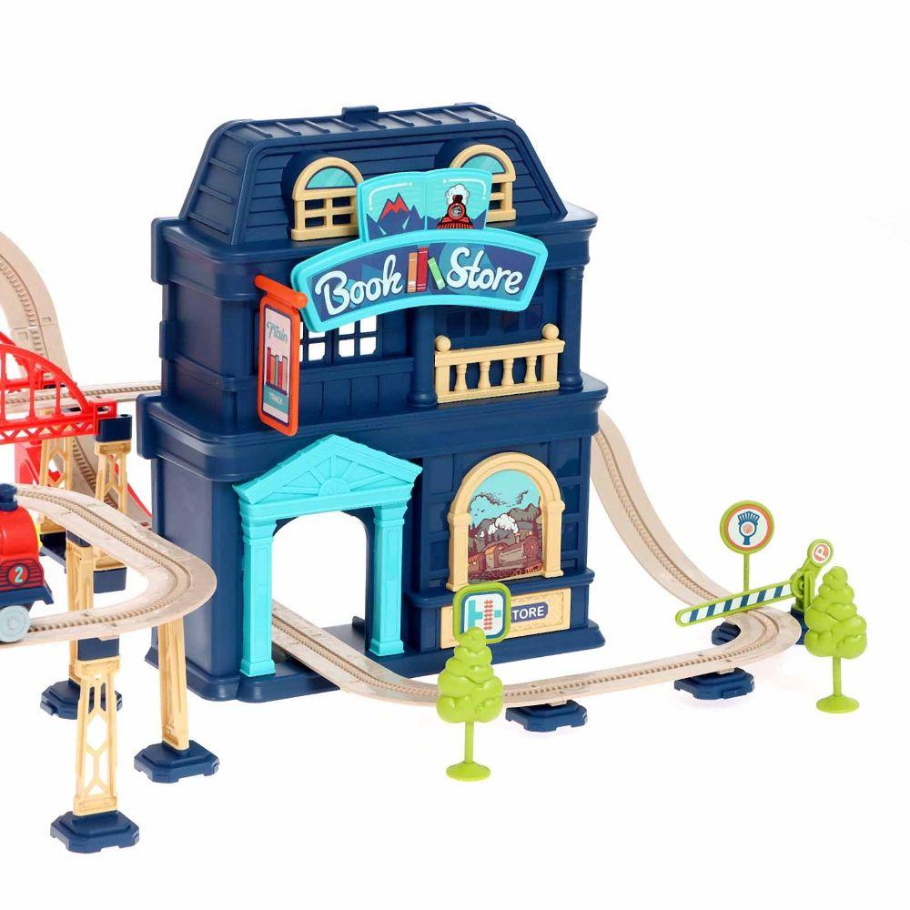 Maletin con Pista de Auto de Trenes Armable 83 piezas-2