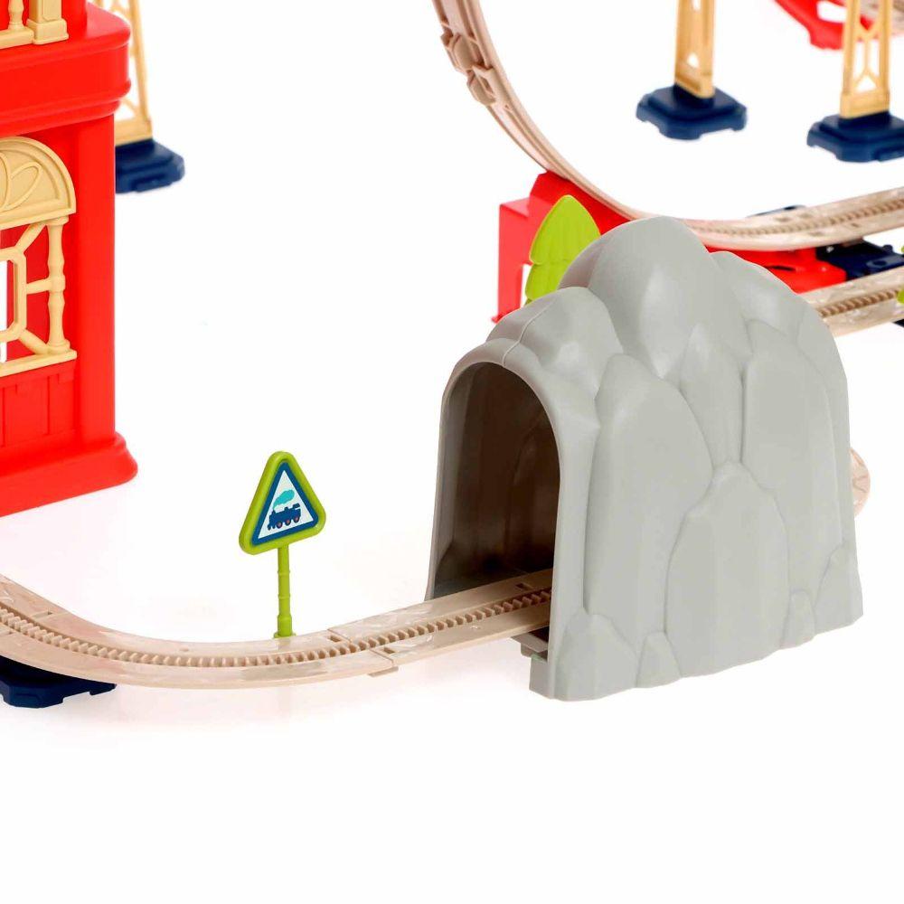 Maletin con Pista de Auto de Trenes Armable 83 piezas-6