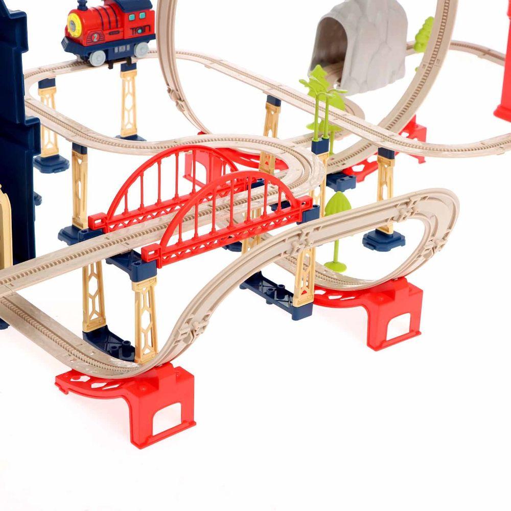 Maletin con Pista de Auto de Trenes Armable 83 piezas-7