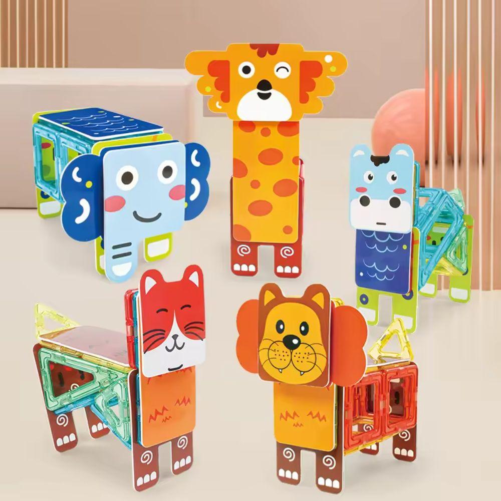 Bloques 3D Magneticos Figuras Animalitos Construcción 35 Pcs-4