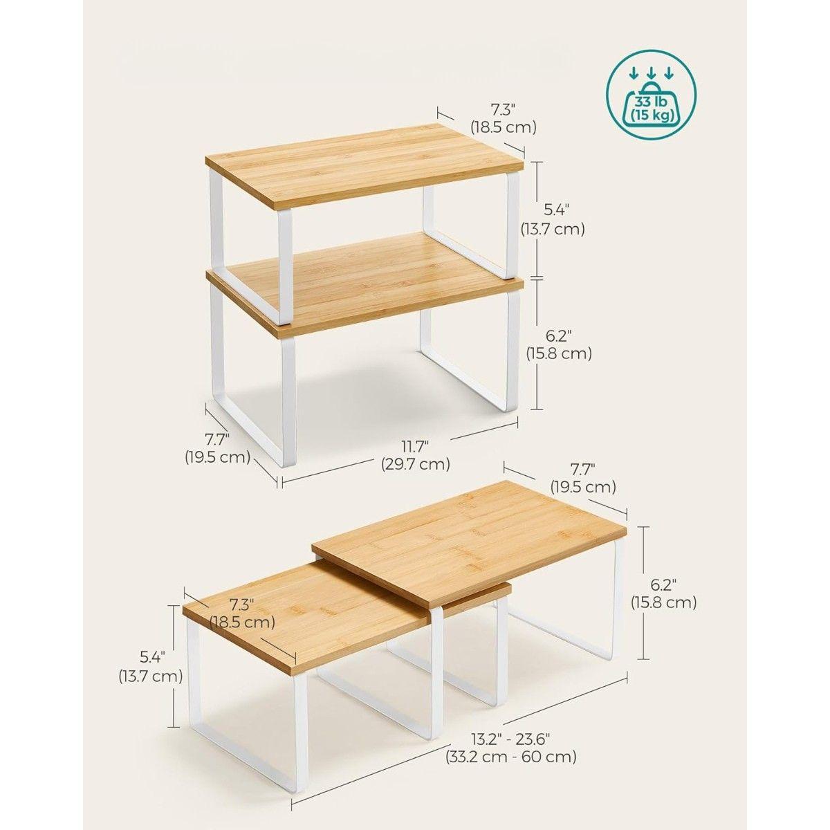 Set 4 Repisas Apilables Organizadores de Cocina Albox-2