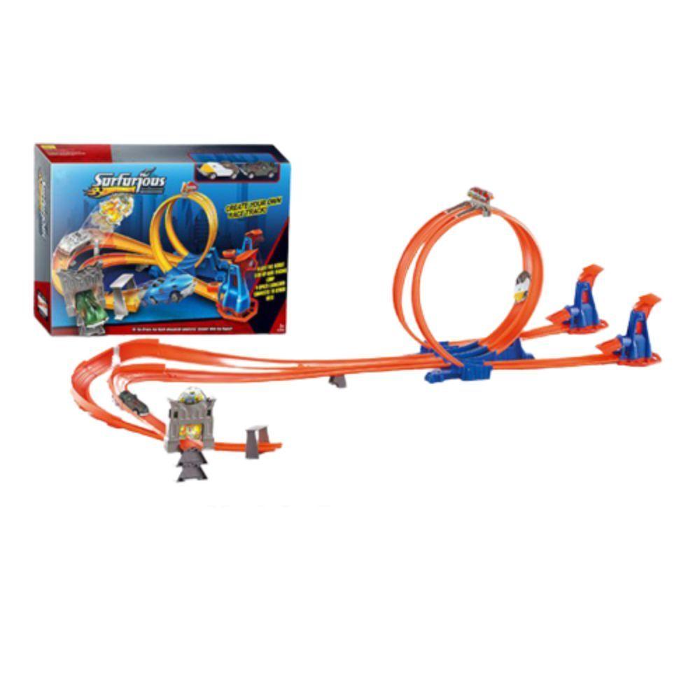 Pista de Carreras Doble con Autitos Surfurious-5