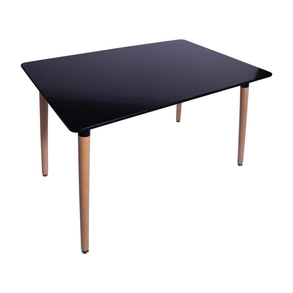 Mesa Eames Rectangular 80x120 cm MDF Negra Spacezat-0