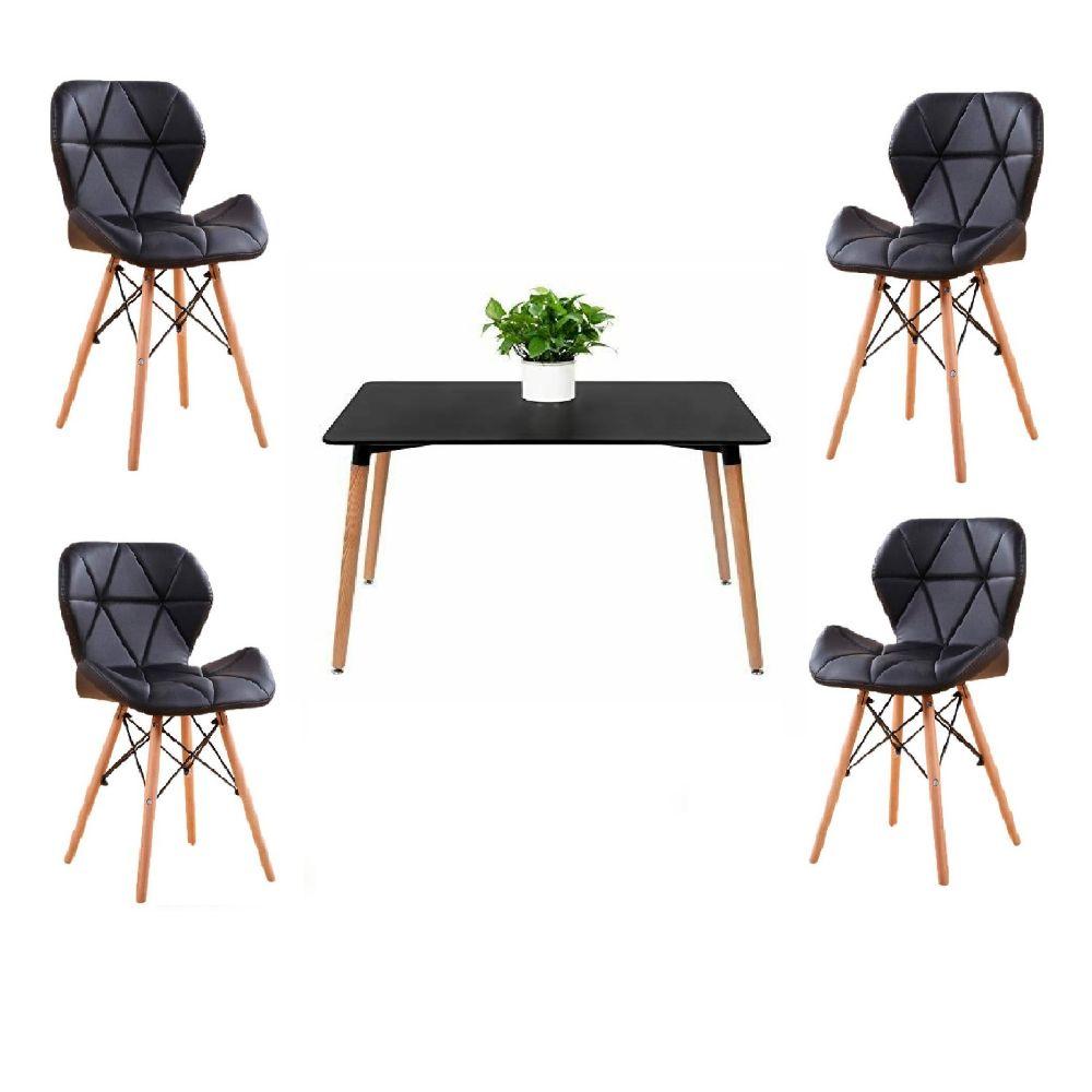 Mesa Eames Rectangular 80x120 cm MDF Negra Spacezat-3