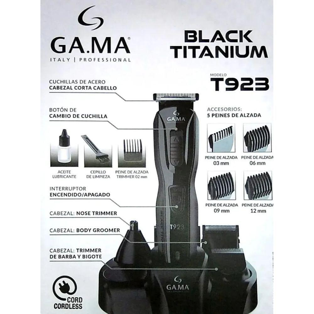 Cortapelo Gama Clipper Black Titanium T923-2