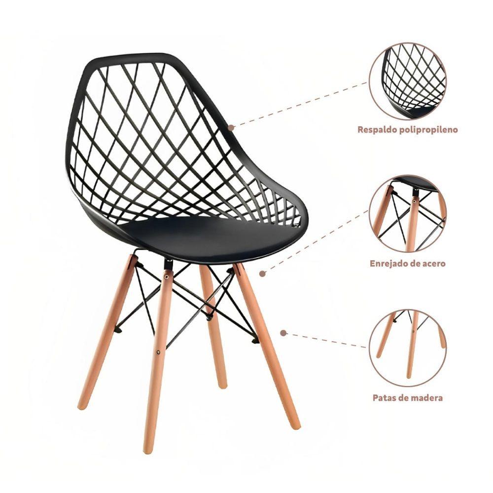 Silla Eames Mesh Negra-2