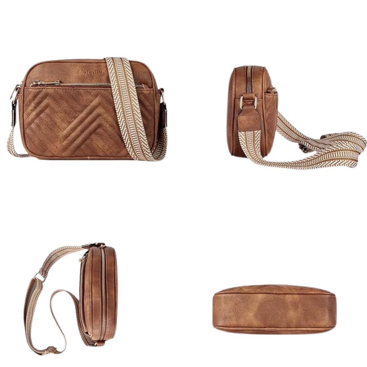 Bandolera Crossbody Boho Eco Cuero Allora Caramel-3