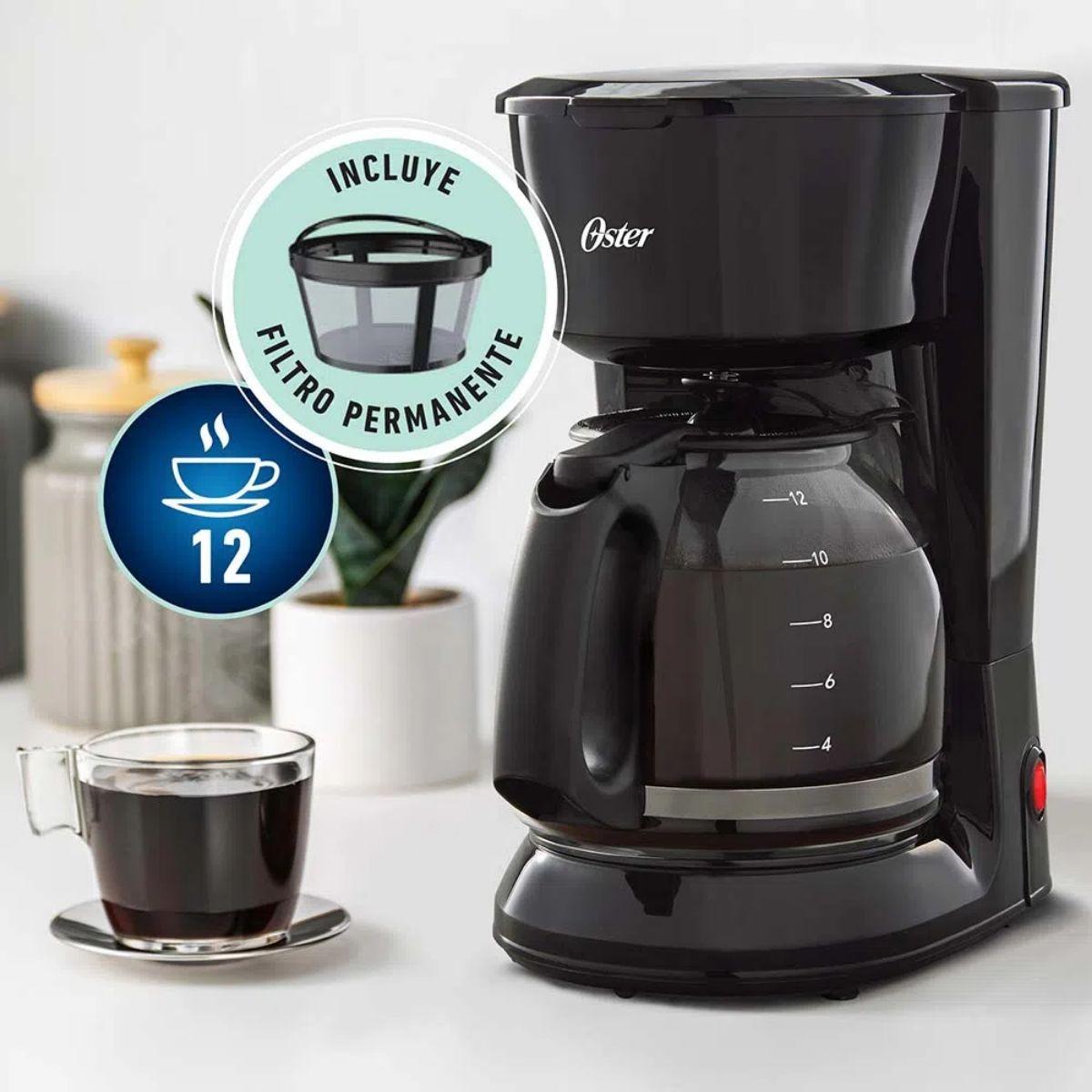 Cafetera Oster 12 Tazas Filtro Permanente BVSTDC12-2