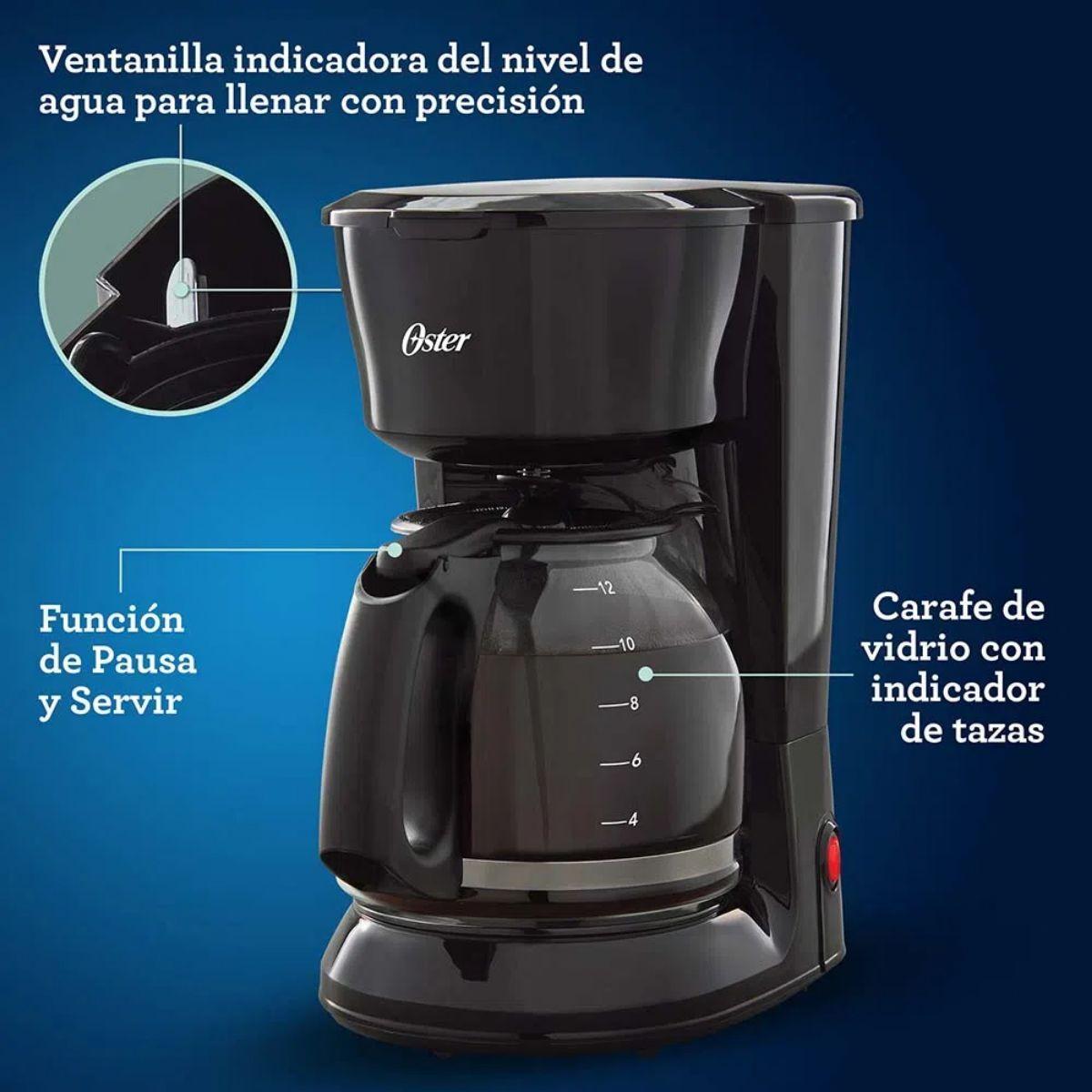 Cafetera Oster 12 Tazas Filtro Permanente BVSTDC12-4