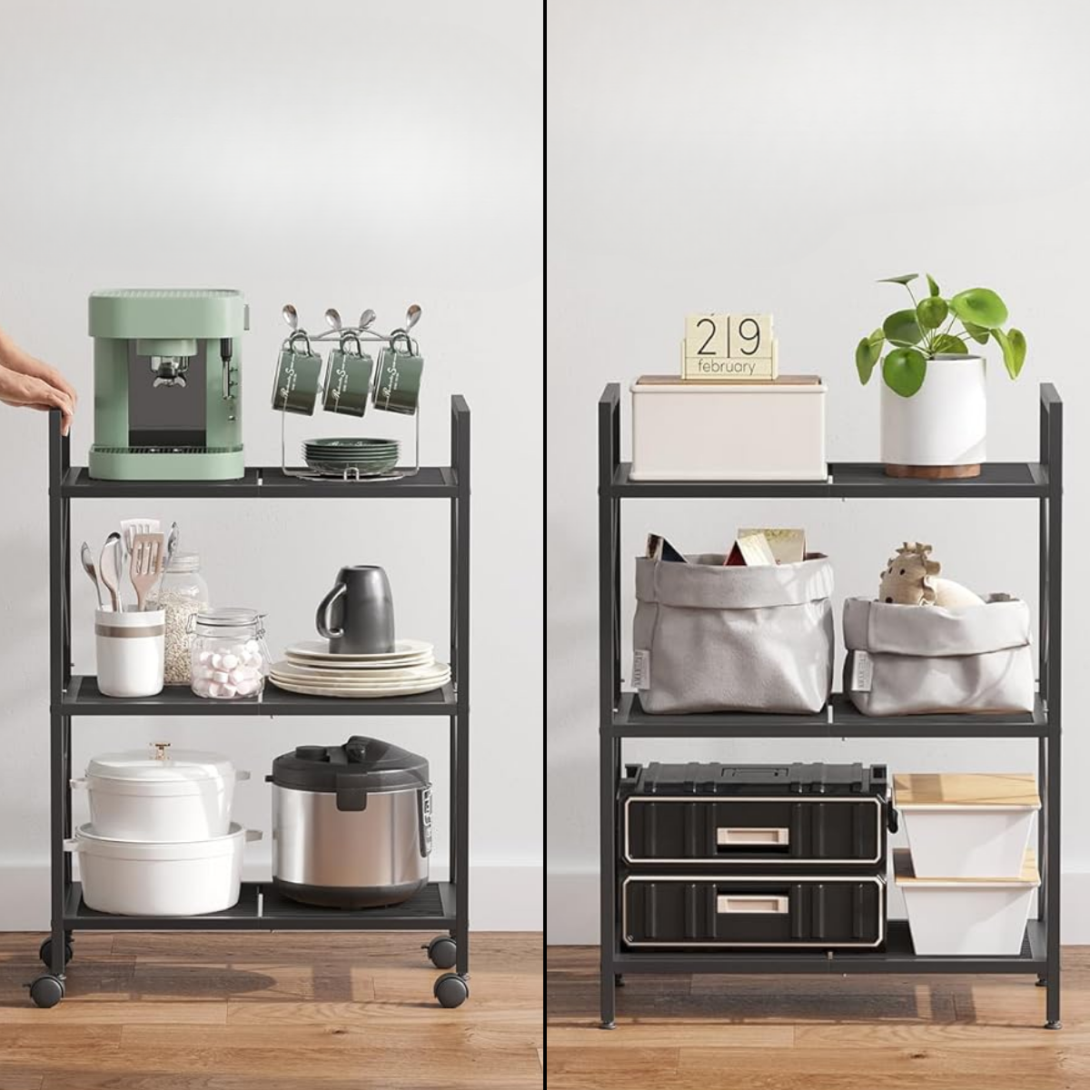 Estantería Metálica con Ruedas Organizador Cocina Holma-2