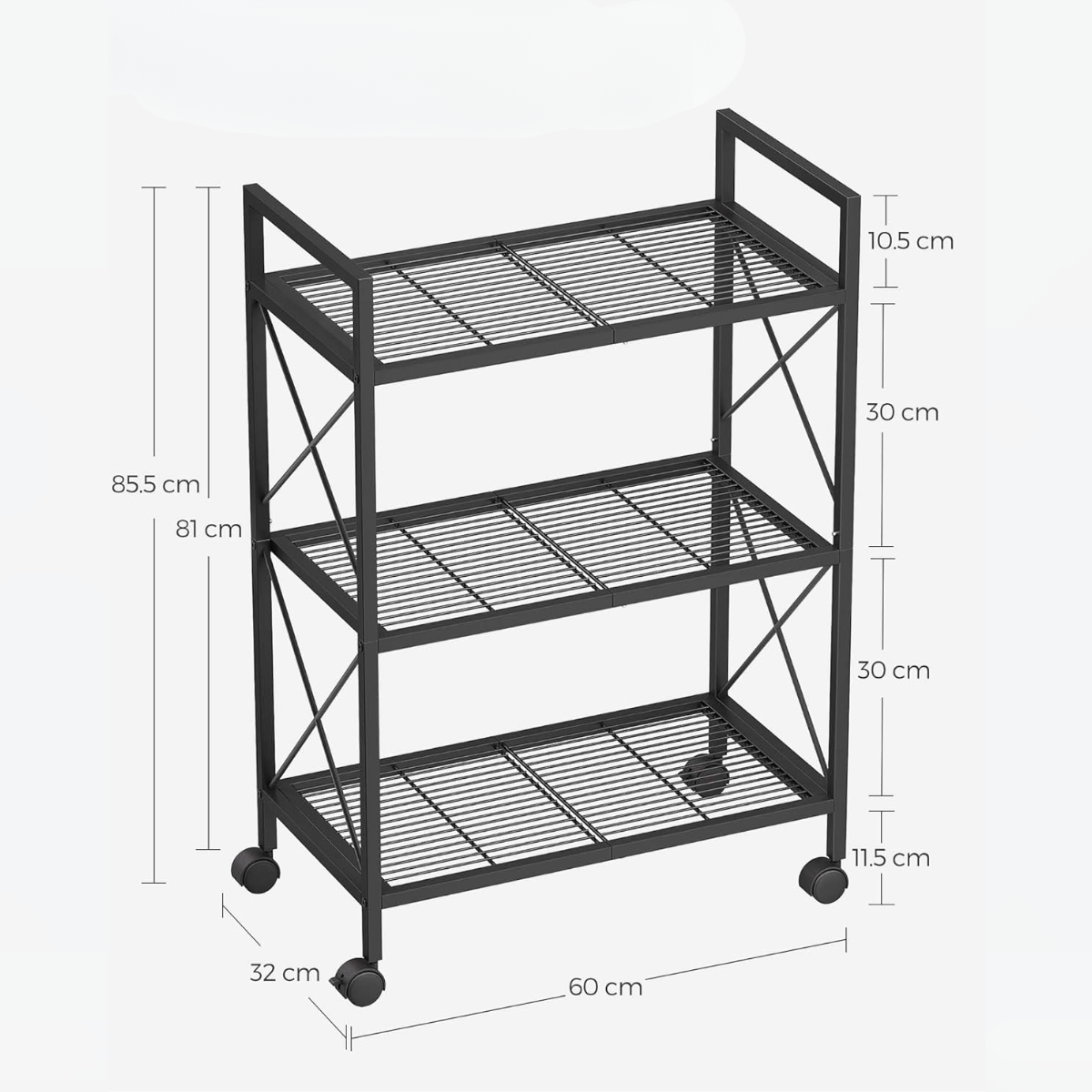 Estantería Metálica con Ruedas Organizador Cocina Holma-5