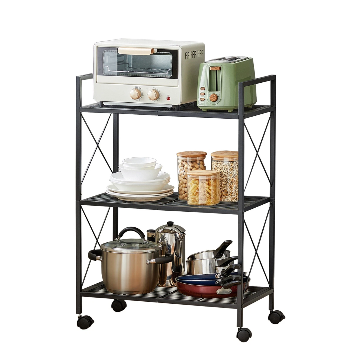 Estantería Metálica con Ruedas Organizador Cocina Holma-6