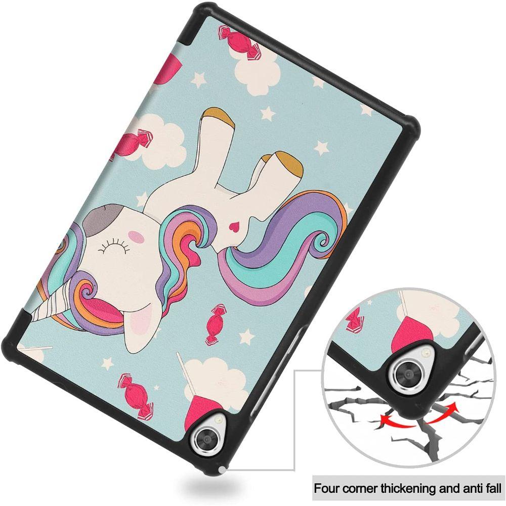 Funda Protectora Tablet Lenovo M8 Unicornio + Lámina-4