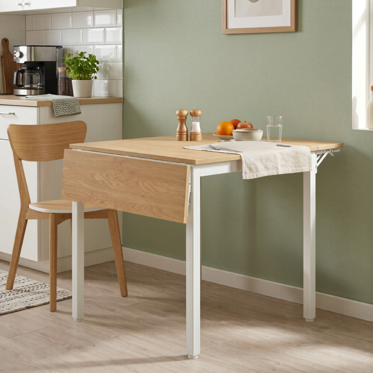 Mesa de Comedor Extensible Blanca Urho-3