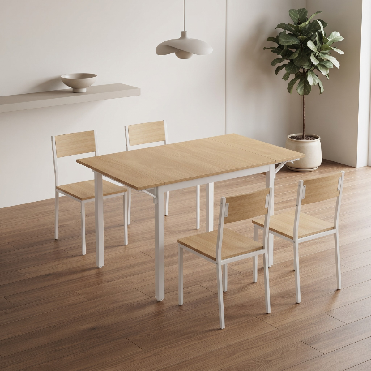 Mesa de Comedor Extensible Blanca Urho-2