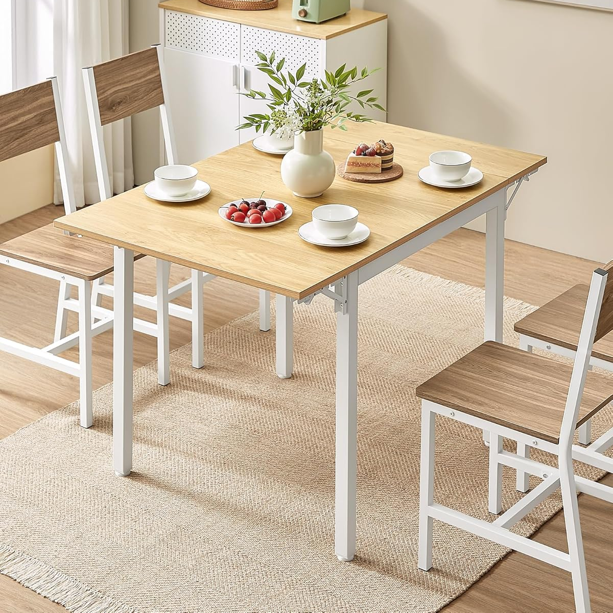 Mesa de Comedor Extensible Blanca Urho-6